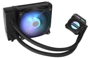 Raidmax Tornado 120 ARGB Liquid Cooling for Intel and AMD, Hydraulic bearing, PWM 4 pin, Dimensions 176mm x 123.5mm x 40.5mm