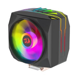 Redragon Hodur CC-2199 ARGB Single Tower CPU Air Cooler, 1800 RPM Fan Speed, 72 CFM Fan Airflow, 4 Heat Aluminium Heatsink Pipes, 32.6 dB Noise Level, 3-Pin Power Connector Type, Black
