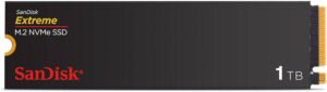 SanDisk Extreme M.2 NVMe PCIe 4.0 M.2 Internal SSD, 1TB Storage Capacity, 4.0 Technology, PCIe 4.0 x4 Interface, M.2 2280 Form Factor