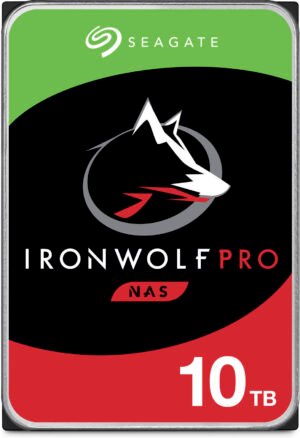 Seagate 10TB IronWolf SATA III 3.5" Internal NAS HDD, Up to 210 MB/s Data Transfer Rate, 7200 RPM, 256MB Cache, 100,0000 Hours MTBF, 180TB/Year Workload Rate, 600000 Load/Unload Cycles