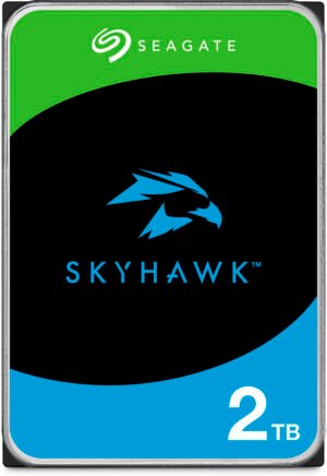 Seagate 2TB SkyHawk Surveillance SATA III 3.5" Internal Hard Drive, 256MB Cache, 5400 RPM, Up to 180 MB/s Sustained Transfer Rates, 1 Million Hours MTBF, Supports up to 64 HD Cameras