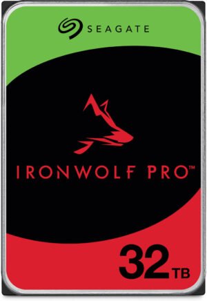 Seagate 32TB IronWolf Pro Internal Hard Drive, SATA 6Gb/s Interface, 512MB Cache, 7200 RPM Spindle Speed, 285MB/s Transfer Rate, 2,000,000 Hours MTBF, CMR Recording Technology