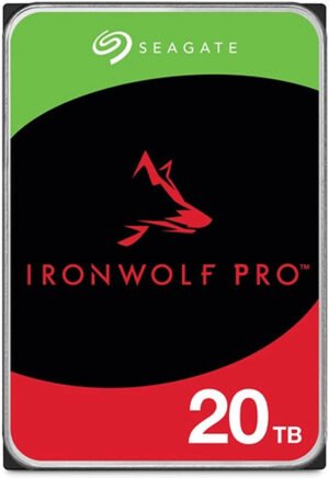 Seagate IronWolf Pro 20TB NAS Hard Drive, 7200 RPM Memory Speed, 256MB Cache, SATA III 6 GB/s Interface, 3.5" Form Factor, Up to 24-Drive Bay Supported, 1.2 Million Hours MTBF