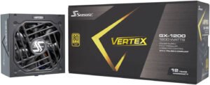 Seasonic VERTEX GX ATX 3.1 Fully Modular Power Supply, 1200W Power, 80 PLUS Gold Efficiency, 135mm Fluid Dynamic Bearing Type, ATX/EPS Form Factor, Black