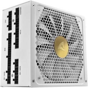 Sharkoon REBEL P30 Gold ATX 3.0 Full Modular Power Supply Unit, 1000W Power, 80 PLUS Gold Efficiency, LLC + DC/DC, 135mm FDB Fan, PCIe Gen5, HQ Japanese Capacitors, White