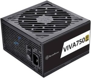 Silver Stone Viva 750 Gold 80 PLUS Gold 750W ATX Power Supply, Class Leading Single +12V Rail, Fully Modular, PCIe 8 Pin & PCIe 6 Pin Connectors Support, Black