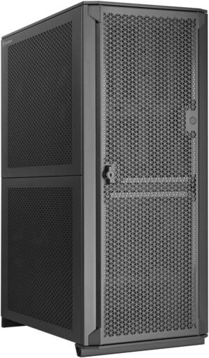 SilverStone ALTA D1 Full Tower Modular Workstation Chassis, 2x 180mm & 1x 140mm Black Pre-Installed Fans, 360mm Radiator Support, 4 x Internal 3.5" Drive Bays, Mesh Side Panel, Black