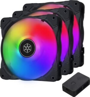 SilverStone Air Blazer 120i Lite Brilliant 3-in-1 Addressable RGB Fan Black frame