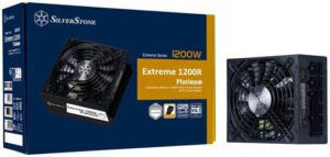 SilverStone Extreme 1200R Platinum Fully Modular Power Supply, 1200W Power, 80 Plus Platinum Efficiency, 120mm FDB Bearing Fan, Active PFC, Japanese Capacitors, SFX-L, Black