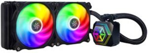 SilverStone PermaFrost ARGB AIO 240mm Intel/AMD CPU Water Cooler, 2x 120mm ARGB PWM Fan, 240mm Aluminium Radiator, Intel/AMD, LGA 1700/2011/2066 | AM2/AM3/AM4 Socket, Black