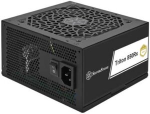SilverStone Triton 850Rx Non Modular Power Supply, 850W Power, 80 Plus Gold Efficiency, 120mm ICB Bearing Fan, Active PFC, Japanese Electrolytic Capacitors, ATX Form Factor, Black