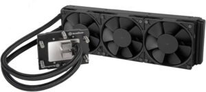 SilverStone XE360-SP5 All-In-One Liquid CPU Cooler, 360mm Radiator, 3x 120mm Pre-Installed Fan, 2800 RPM Speed, 87.72 CFM Fan Airflow, Nickel Plated Copper Water Block, Black