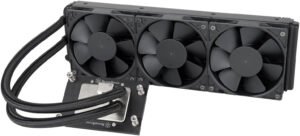 SilverStone XE360-TR5 All-In-One Liquid CPU Cooler, 360mm Radiator, 3 x 120mm Fans, 2800 RPM Fan Speed, 87.72 CFM Airflow, 46 dBA Noise Level, 4 Pin PWM Connector, Black