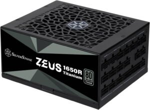 SilverStone ZEUS 1650R Fully Modular Power Supply, 1650W Power, 80 PLUS Titanium Efficiency, Silent 135mm FDB Fan, Active PFC, All Japanese Electrolytic Capacitors, Black