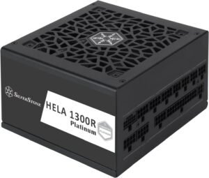 Silverstone Hela 1300R Fully Modular ATX Power Supply, Cybenetics Platinum, 1300W Max Output Power, 1 x 24 / 20-Pin Connector, 120mm Silent FDB Fan, Active PFC, Black
