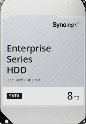 Synology 8TB HAT5300 SATA III 3.5" Internal Enterprise HDD, 7200 rpm Rotational Speed, 256MB Cache, Up to 230 MB/s Sustained Transfer Rate, 2.5 Million Hours MTTF