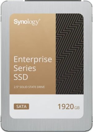 Synology SAT5221 Enterprise Series 2.5" Internal SATA SSD, 1.92TB Capacity, SATA 6 Gb/s Interface, 500 MB/s Sequential Read & 500 MB/s Sequential Write, 3,500 TBW