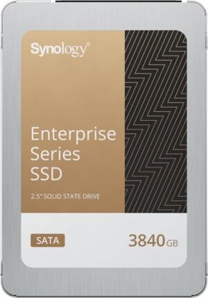 Synology SAT5221 Enterprise Series 2.5" Internal SATA SSD, 3.84TB Capacity, SATA 6 Gb/s Interface, 500 MB/s Sequential Read & 500 MB/s Sequential Write, 7,000 TBW