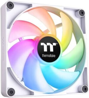 Thermaltake CT140 ARGB Sync PC Cooling Fan, PWM 500~1500 RPM Fan Speed, 77.37 CFM Airflow, Hydraulic Bearing, 4 PIN PWM, 3 PIN-ARGB, Pack of 2, White