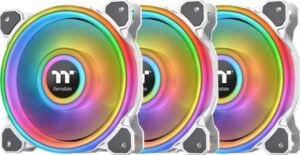 Thermaltake Riing Quad 12 RGB Radiator Fan TT Premium Edition 3 Pack – White