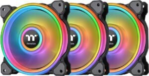 Thermaltake Riing Quad 14RGB Radiator Fan TT Premium Edition 3 Pack - Case Fan - Black