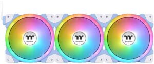Thermaltake Swafan EX14 aRGB PC Cooling Fan TT Premium Edition, 140mm Fans, 500~2000 RPM, 81.6 CFM Standard Airflow, Hydraulic Bearing, Pack of 3, Hydrangea Blue