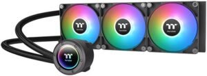 Thermaltake TH360 V2 ARGB Sync All-In-One Liquid Cooler, 360mm Radiator, Infinity Mirror Lighting, 3x 120mm Fans, 2000 RPM Fan Speed, 57.05 CFM Fan Airflow, Black