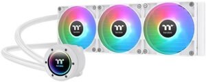Thermaltake TH360 V2 ARGB Sync All-In-One Liquid Cooler, 360mm Radiator, Infinity Mirror Lighting, 3x 120mm Fans, 2000 RPM Fan Speed, 57.05 CFM Fan Airflow, Snow