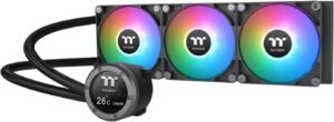Thermaltake TH360 V2 Ultra ARGB Sync All In One Liquid Cooler /ARGB Fan 120 * 3 PWM Fans and Speeds Up to1500rpm / Water Block 2.1" LCD / Black