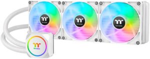 Thermaltake TH420 ARGB Sync All-in-One Liquid Cooler, 420mm Radiator, 140mm ARGB Sync Fans, 1800 RPM Fan Speed, 84.32 CFM Airflow, AMD(AM5/AM4) Intel(LGA 1700/1200) White