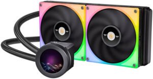 Thermaltake TOUGHLIQUID Ultra 280 RGB CPU Liquid Cooler, 2.1" Rotational LCD Display, 2000 RPM Fan, TT RGB Plus 2.0. Software, AMD(AM5/AM4) Intel(LGA 1700/1200), Black