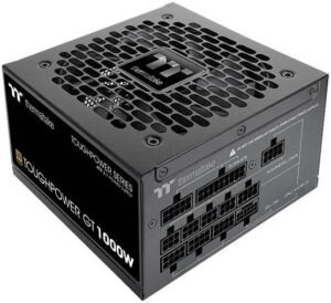 Thermaltake TOUGHPOWER GT 1000W Fully Modular Power Supply, 1000W Power, 80 PLUS Gold Efficiency, Active PFC, 120cm Hydraulic Bearing Fan, ATX 3.1 Ready, Black