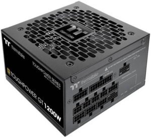 Thermaltake TOUGHPOWER GT 1200W Fully Modular Power Supply, 1200W Power, 80 PLUS Gold Efficiency, Active PFC, 120cm Hydraulic Bearing Fan, ATX 3.1 Ready, Black