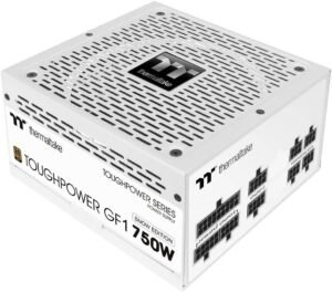 Thermaltake Toughpower GF1 750W Fully Modular Power Supply, Non Light, Full Range, Analog, 80 Plus Gold, EU, 100% Japan Capacitor, 750W Max Output Capacity, Snow Edition