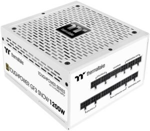 Thermaltake Toughpower GF3 Gold Full Modular Power Supply, TT Premium Edition, 1200W Max Capacity, 80 PLUS Gold, 140mm Ultra Quiet Smart Zero Fan, PCIe Gen 5.0 & ATX 3 .0, White