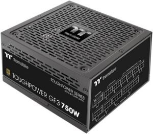 Thermaltake Toughpower GF3 Gold Full Modular Power Supply, TT Premium Edition, 750W Max Capacity, 80 PLUS Gold, 135mm Ultra Quiet Smart Zero Fan, PCIe Gen 5.0 & ATX 3 .0, Black