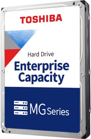 Toshiba MG10F Series Internal HDD, 22TB Capacity, 7200 RPM 3.5" SATA, Up to 271 MB/s Transfer Speed, SATA III 6 Mb/s Interface, 512MB Cache, CMR Construction