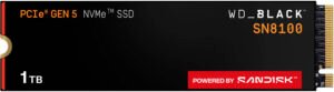 WD_BLACK SN8100 NVMe Internal SSD, M.2 2280 Form Factor, 4TB Capacity, 14900 MB/s Sequential Read & 14000 MB/s Sequential Write, 2400 TBW Endurance