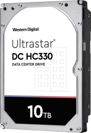 Western Digital 10TB Ultrastar DC HC330 SATA 6Gb/s Internal Data Center HDD, Up to 250MB/s Transfer Rate, 256MB Cache, 7200 rpm Disk Speed, 2.5Mn Hours MYBF, 0.35 AFR