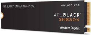 Western Digital 2TB BLACK SN850X NVMe PCIe 4.0 Gaming Internal SSD, Up to 7300 MB/s Sequential Read & 6600 MB/s Write Speeds, M.2 2280, 1.75 Million Hours MTTF, 12000TB Endurance