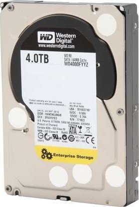 Western Digital 4TB RE 3.5 Inch SATA III, 7200 RPM, 64 MB Cache Enterprise Hard Drive