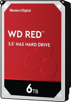 Western Digital 6TB Red 5400 rpm SATA III 3.5" Internal NAS HDD (Retail)|, 256MB Cache, Up to 180 MB/s Sustained Transfer Rate, 600,000 Load/Unload Cycles, Error Recovery Controls