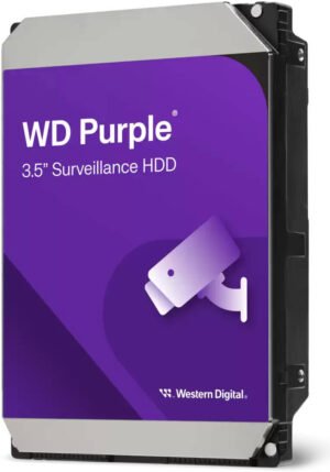 Western Digital Surveillance Hard Drive, 4TB Storage, SATA Interface, Up to 175MB/s Transfer Rate, Support for Multiple Cameras and Streams, AllFrame Technology, Purple