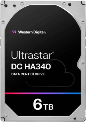 Western Digital Ultrastar DC HA340 Data Center 3.5" SATA Internal HDD, 6TB Capacity, Up to 267MB/s Transfer Rate, 7200 RPM, 256MB Cache Size