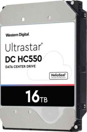 Western Digital Ultrastar DC HC550 16 TB 3.5" Internal Hard Drive, 512MB, SATA 7200rpm, SATA 6Gb/s, Compatible With Windows / Server and Linux