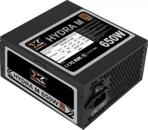 Xigmatek Hydra M 650W 80+ Bronze Full Modular Power Supply Unit, PFC DC to DC, AC 230V, UK Power Cord, ATX, Black