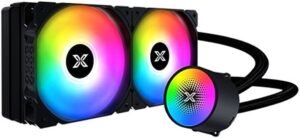 Xigmatek Liquid Killer X 240 AIO CPU Liquid Cooler, 1800RPM Fan Speed, 82.2CFM Airflow, Hydraulic Bearing Fan, Copper Cold Plate, Ceramic Bearing Pump, Black