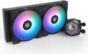 Zalman ALPHA 24 RGB Liquid CPU Cooler, 240mm Radiator, 120mm ARGB Fans with PWM Control, 1800 RPM Fan Speed, 71.1CFM Airflow, PWM Control, Intel / AMD, Black
