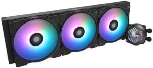 Zalman ALPHA 36 RGB Liquid CPU Cooler, 360mm Radiator, 120mm ARGB Fans with PWM Control, 1800 RPM Fan Speed, 71.1CFM Airflow, PWM Control, Intel / AMD, Black