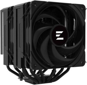 Zalman CNPS14X DUO CPU Cooler, 2000 RPM Fan Speed, 69.12 CFM Airflow, Hydro Bearing Type, Pure Copper, Pure Aluminum, ABS Materials, Black